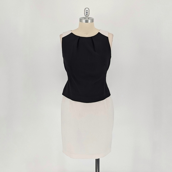 Lauren Ralph Lauren Colorblock Sheath Dress Black White 10P Business casual - Picture 1 of 8